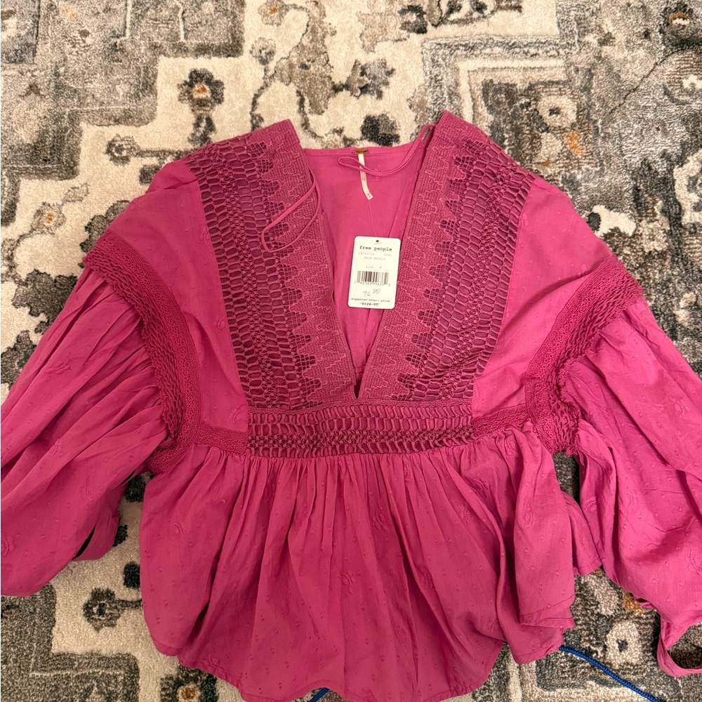 Free People Pink Blouse